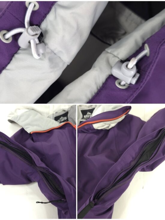 STRAFE Silver Queen WOMEN'S SIZE MED Snow Ski PURPLE Jacket Hooded Polartec - Picture 10 of 16